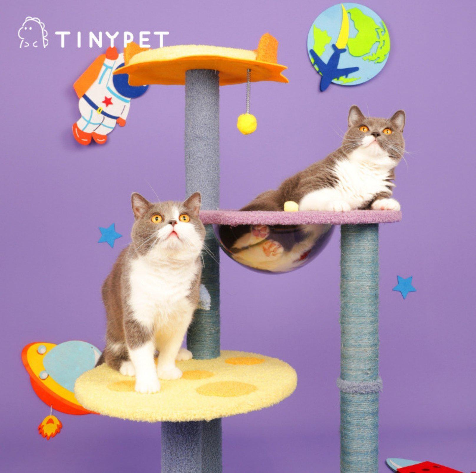 Tinypet Galaxy Meow Team Cat Tree With Scratching Posts