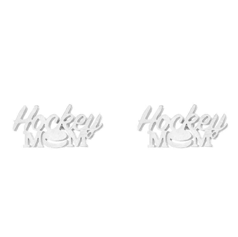 Minimalist Letter Skates Ball Stainless Steel Plating Hollow Out Ear Studs 1 Pair