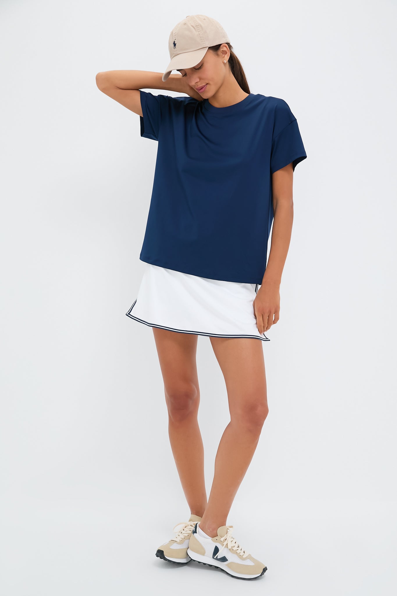 White 14 Inch Elena Tennis Skirt