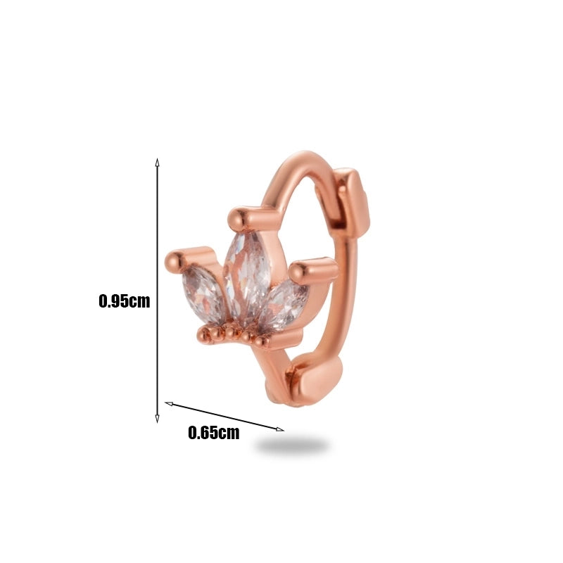 1 Piece Minimalist Classic Style Round Plating Inlay Copper Zircon 18k Gold Plated Ear Studs