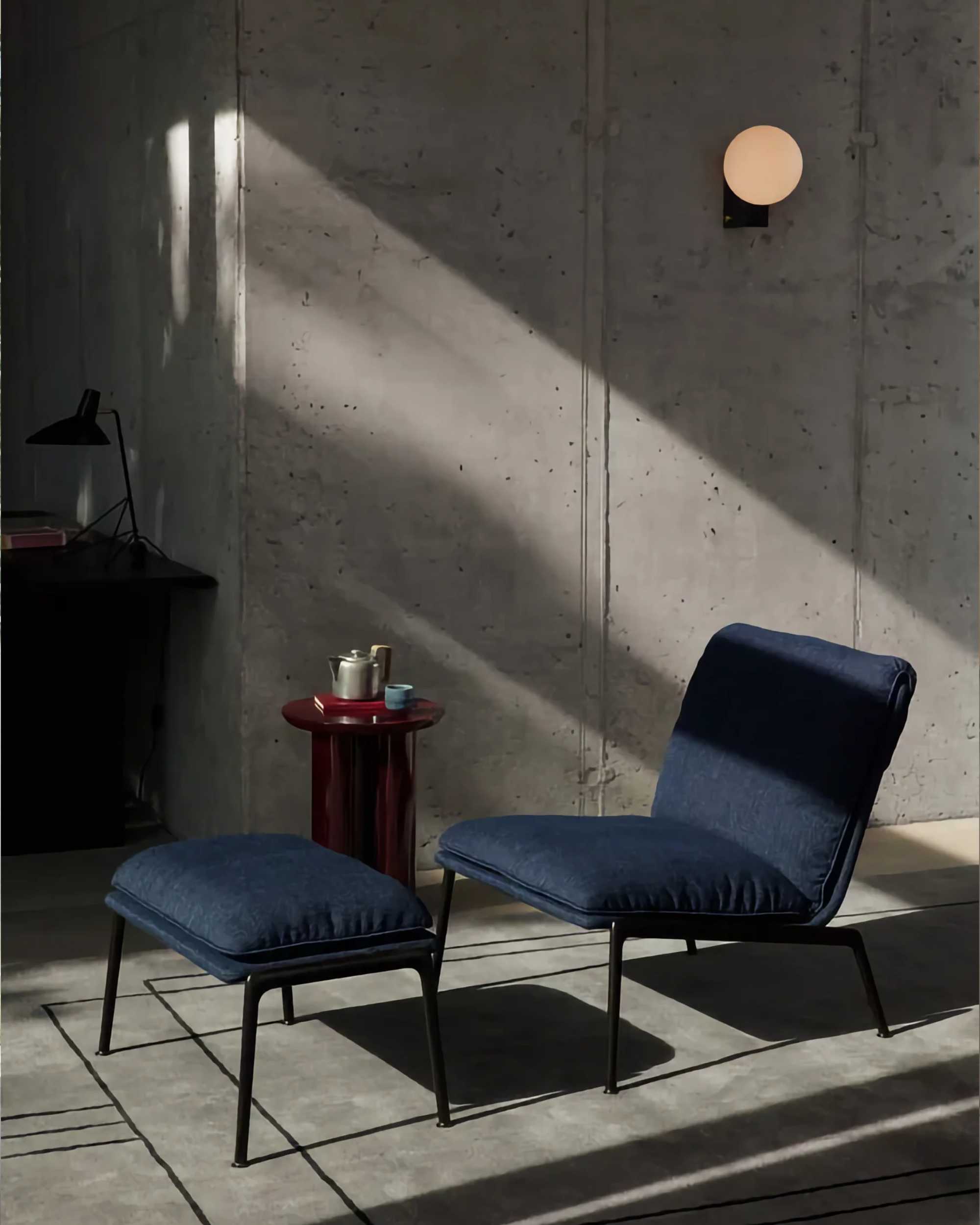 Tradition SHY2 Journey Wall Lamp. steel blue