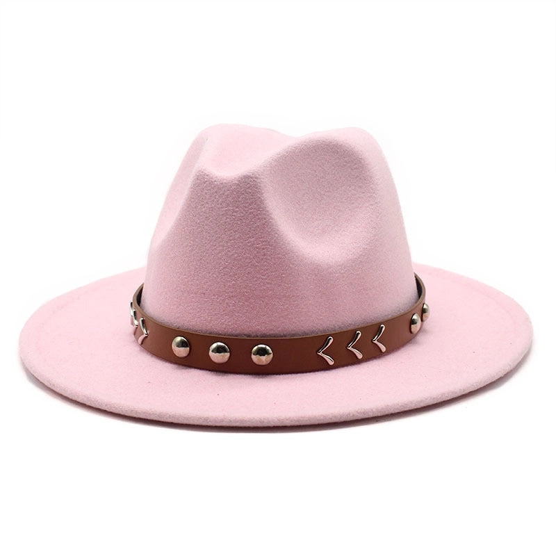 Wool Top Hat Autumn And Winter Casual Big Brim Men's And Women's Retro Felt Hat Fashion Trend Jazz Hat