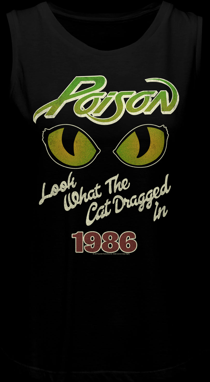 Ladies Look What The Cat Dragged In Poison Muscle Tank Top