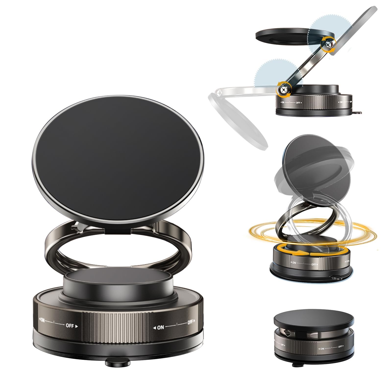 360° Adjustable Vacuum Magnetic Phone Holder for Car