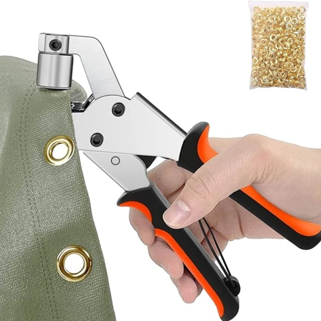 TARP GROMMET KIT WITH HANDHELD EYELET TOOL WITH 300 GROMMETS