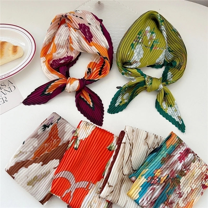 Women's Casual Minimalist Flower Polyester Printing Scarf
