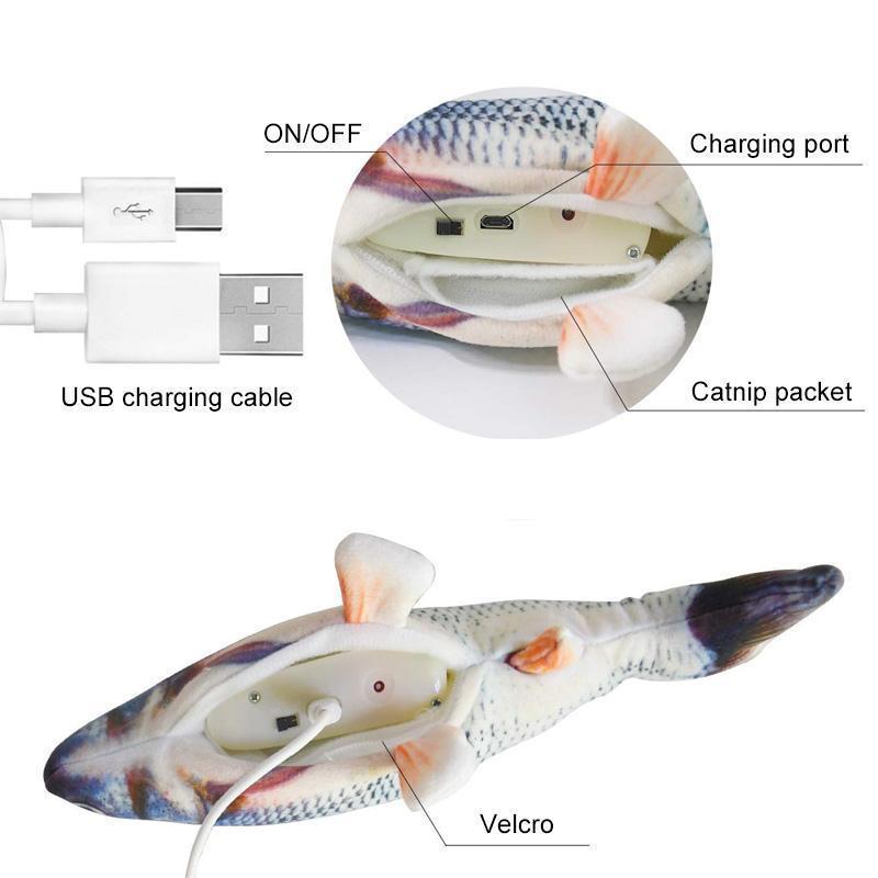 Plush Simulation USB Charging Pet Fish Toy