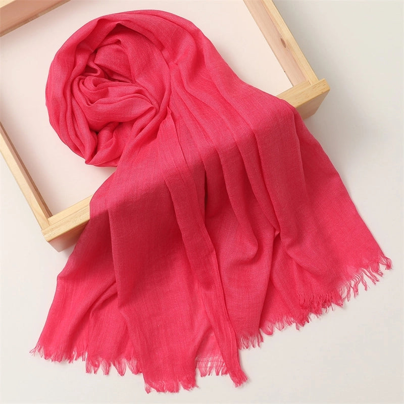 Women's Basic Solid Color Polyester Scarf