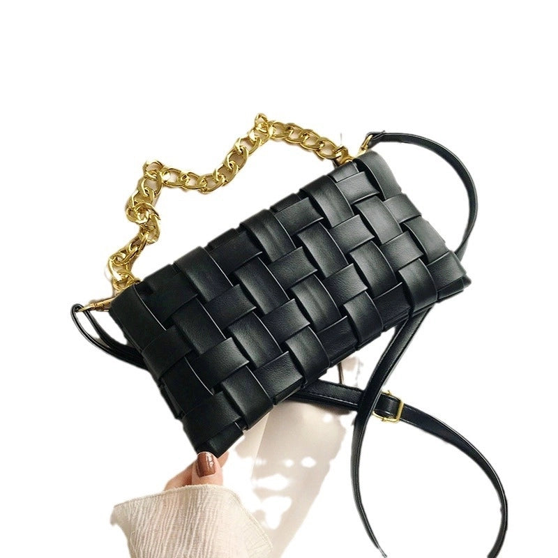 Women's Medium Pu Leather Solid Color Classic Style Zipper Shoulder Bag