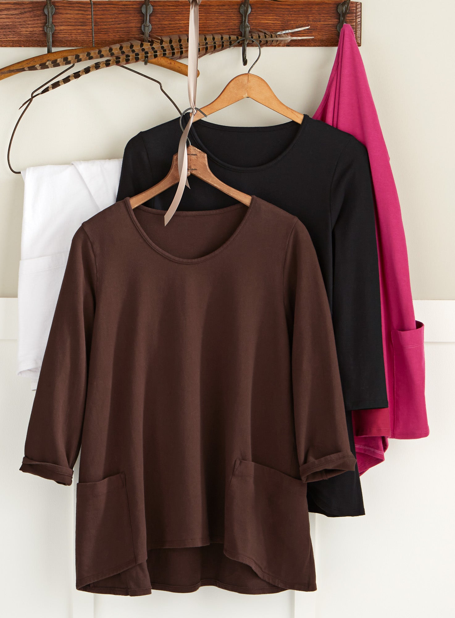 Beyond Basic Trapeze Top - 3/4 Sleeve