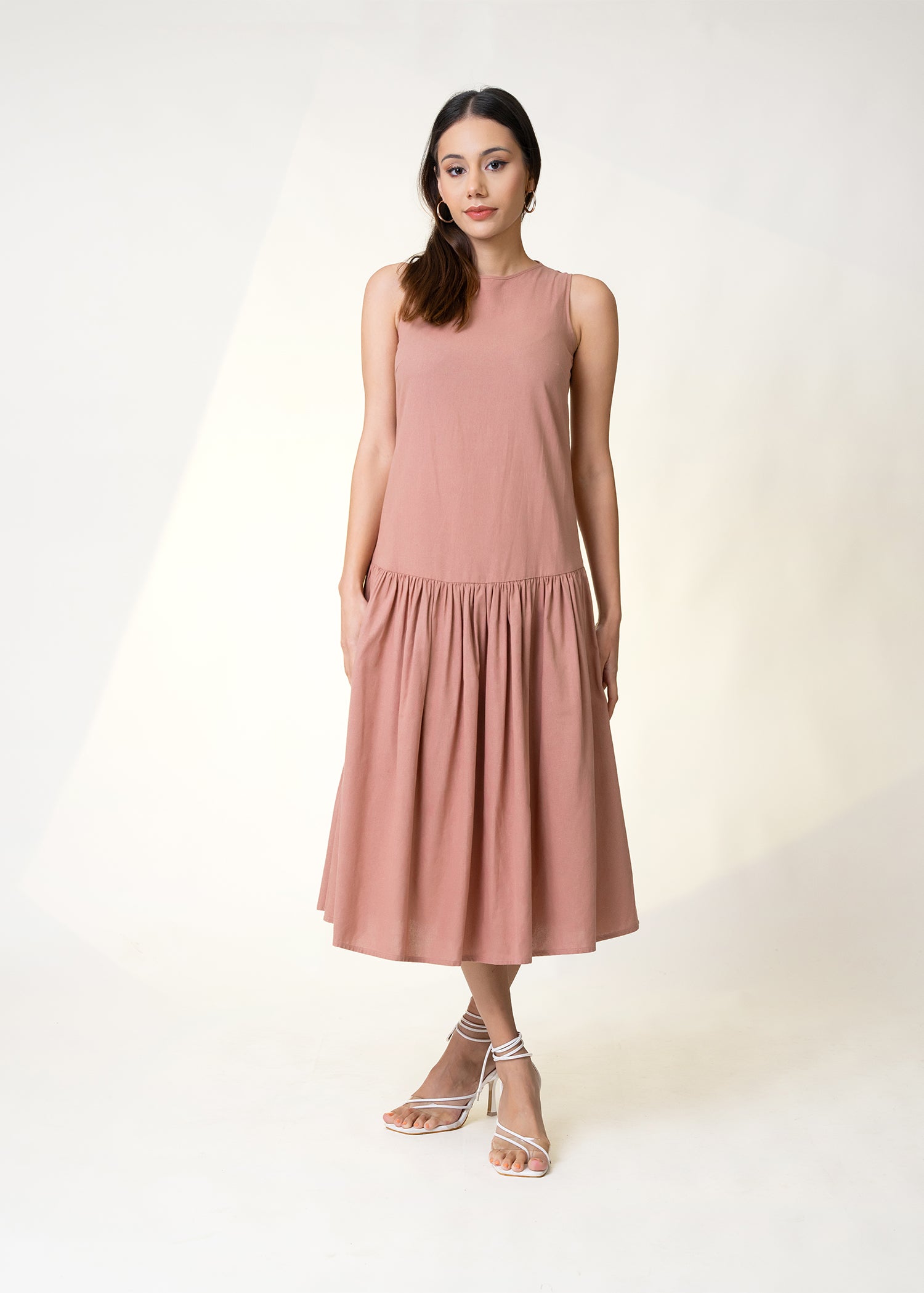 Drop Waist Midi Dress