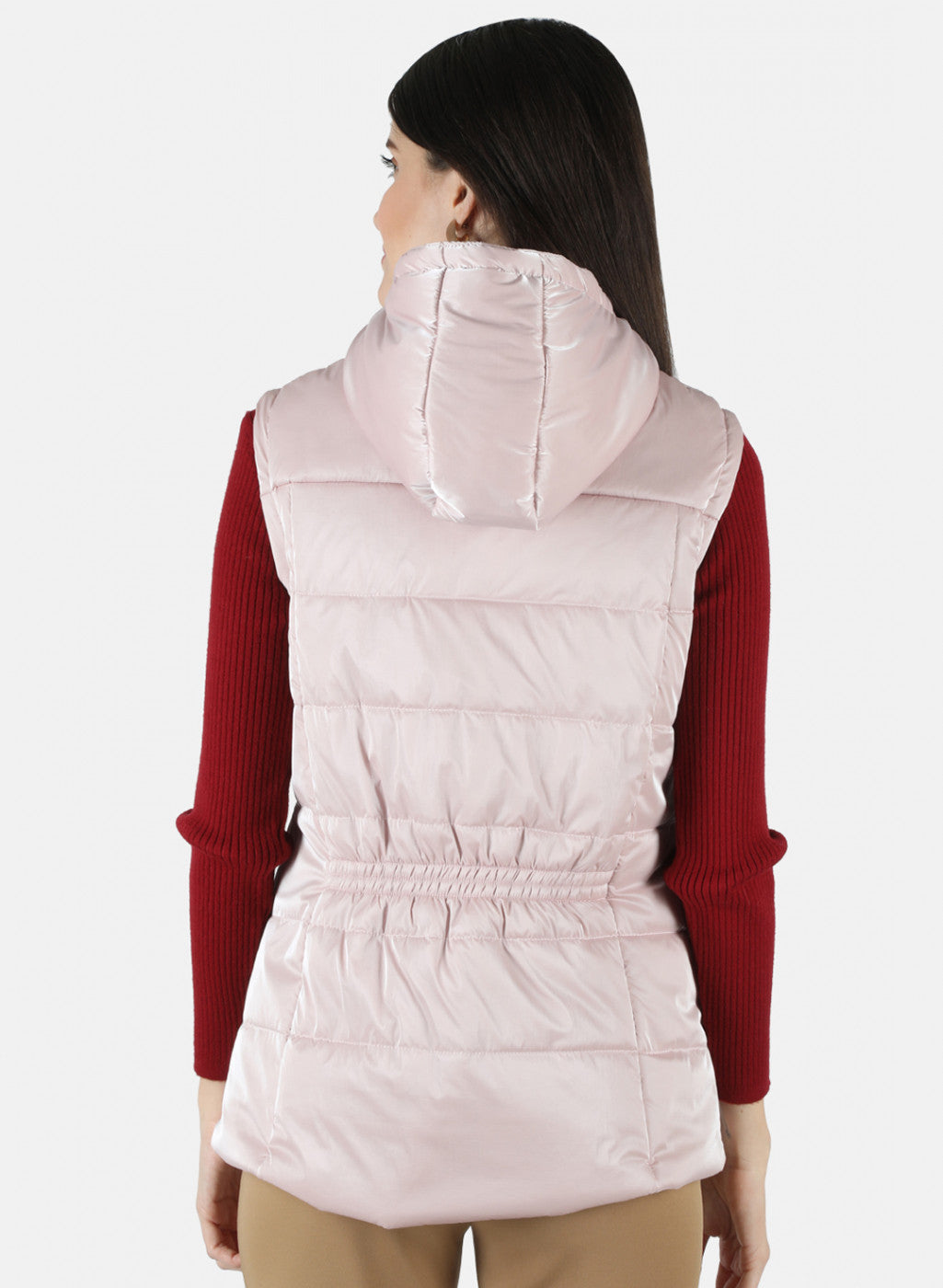 Women Pink Solid Jacket