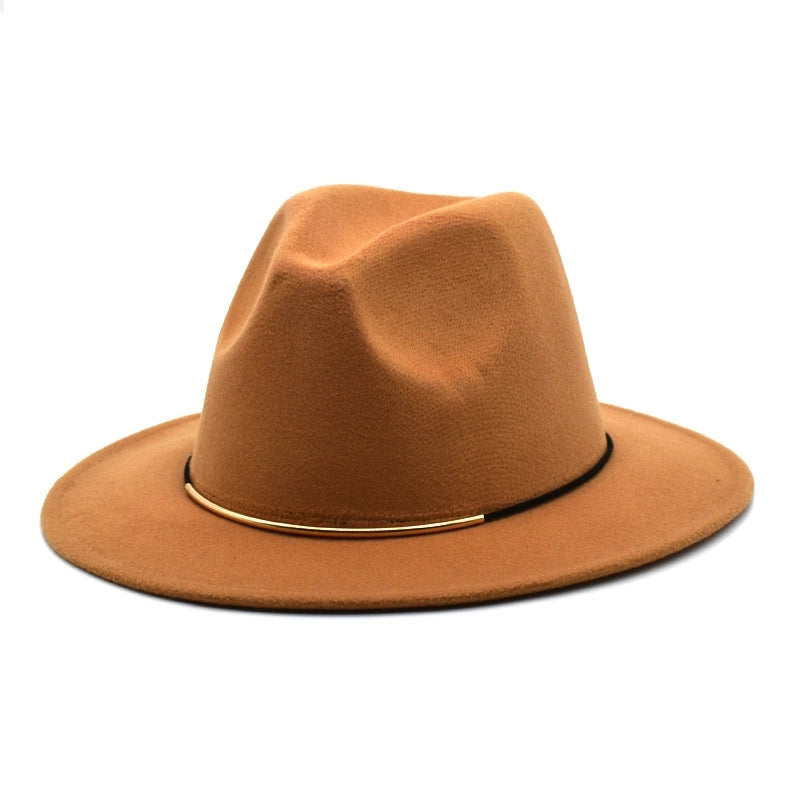 Men's Jazz Hat British Harajuku Style Retro Top Hat Women's Trendy Women's Woolen Hat