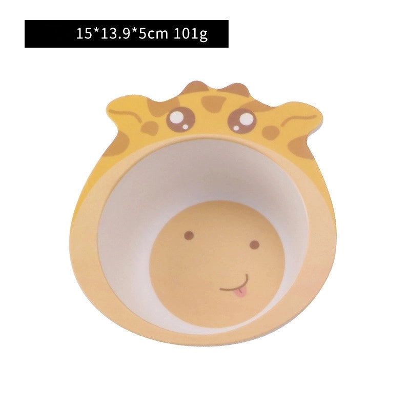 Cute Cartoon Bamboo Fibre Tableware 1 Piece