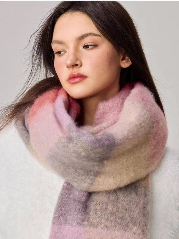 Women's Sexy Romantic Plaid Polyester Scarf
