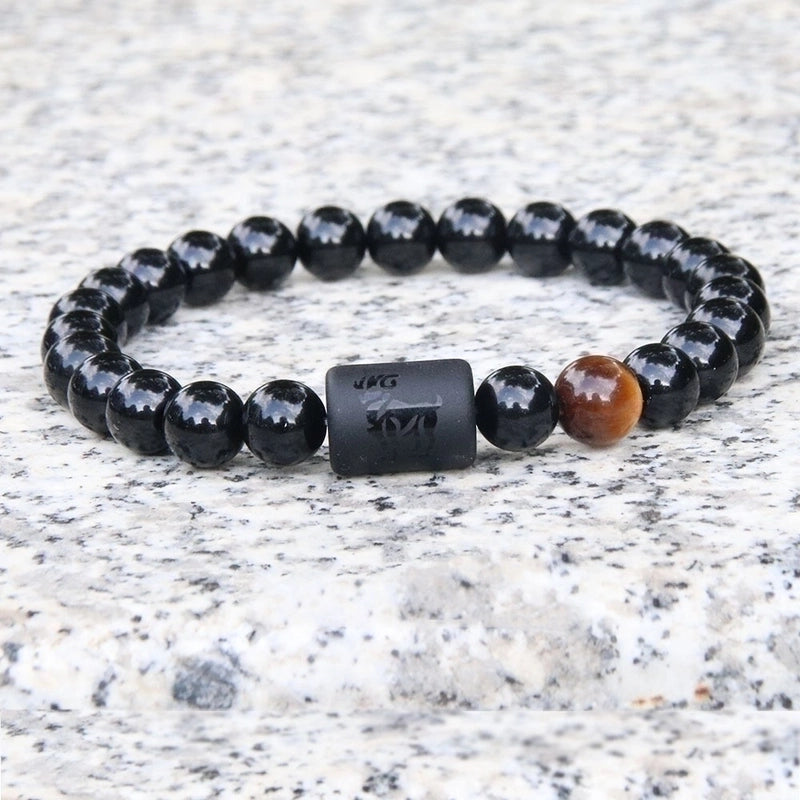 Minimalist Constellation Natural Stone Beaded Carving Bracelets