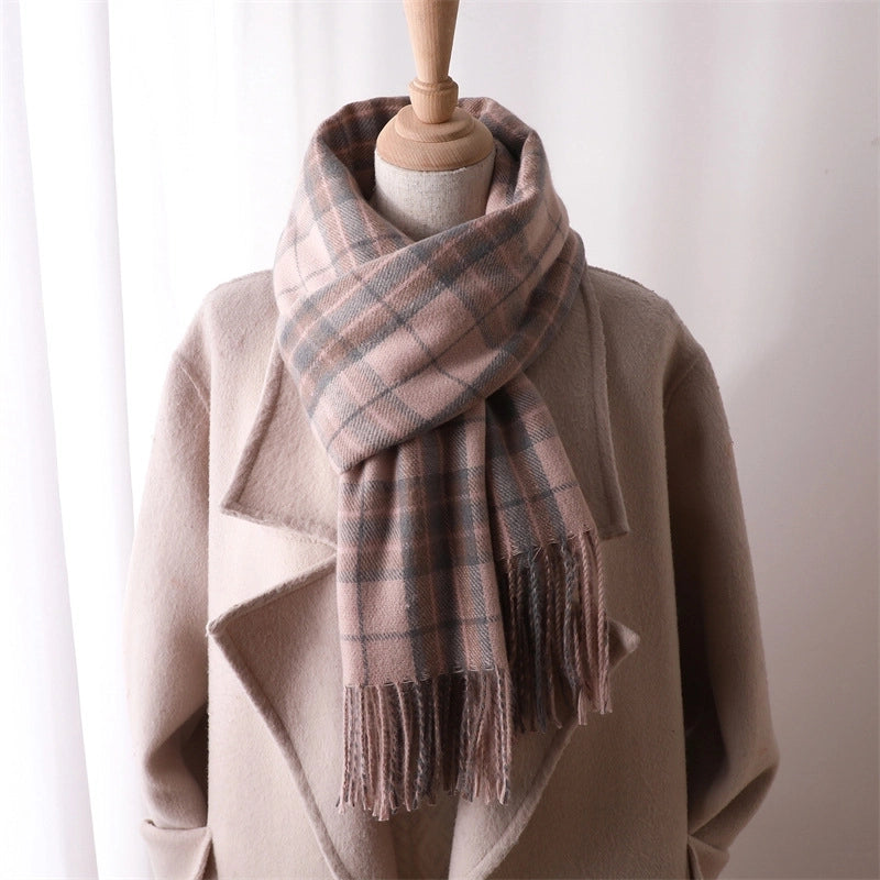 Unisex Casual Elegant Basic Lattice Polyester Scarf
