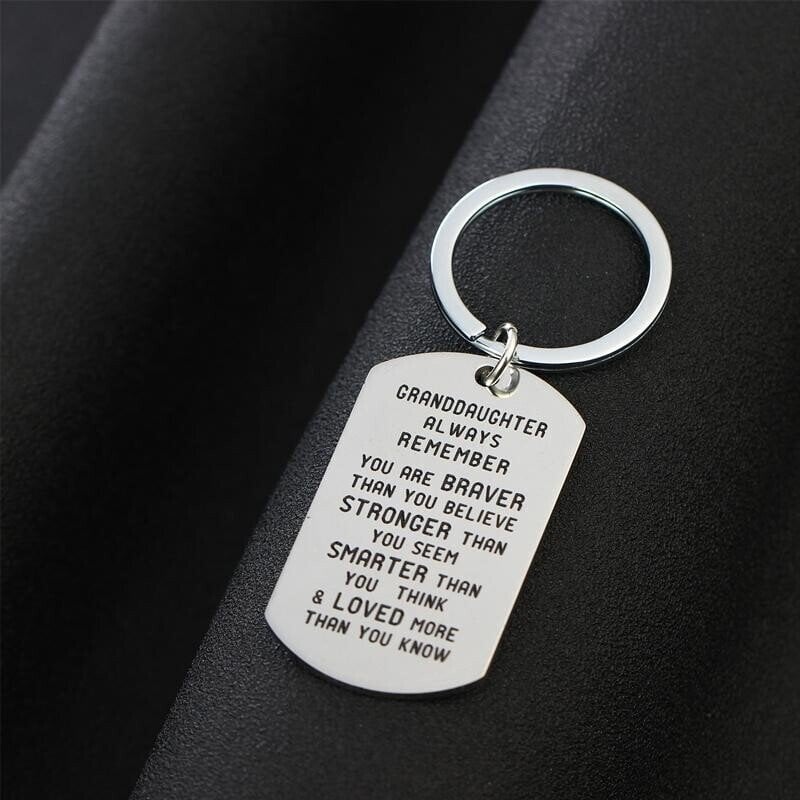 49% OFF⇝💓 ( Best Father Mother Gift)My Grandson / Granddaughter Gift Lettering Keychain