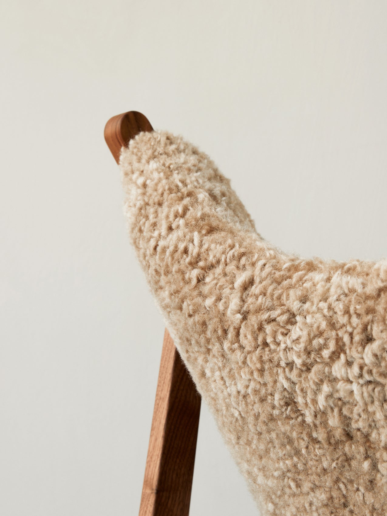 Knitting Chair. Sheepskin