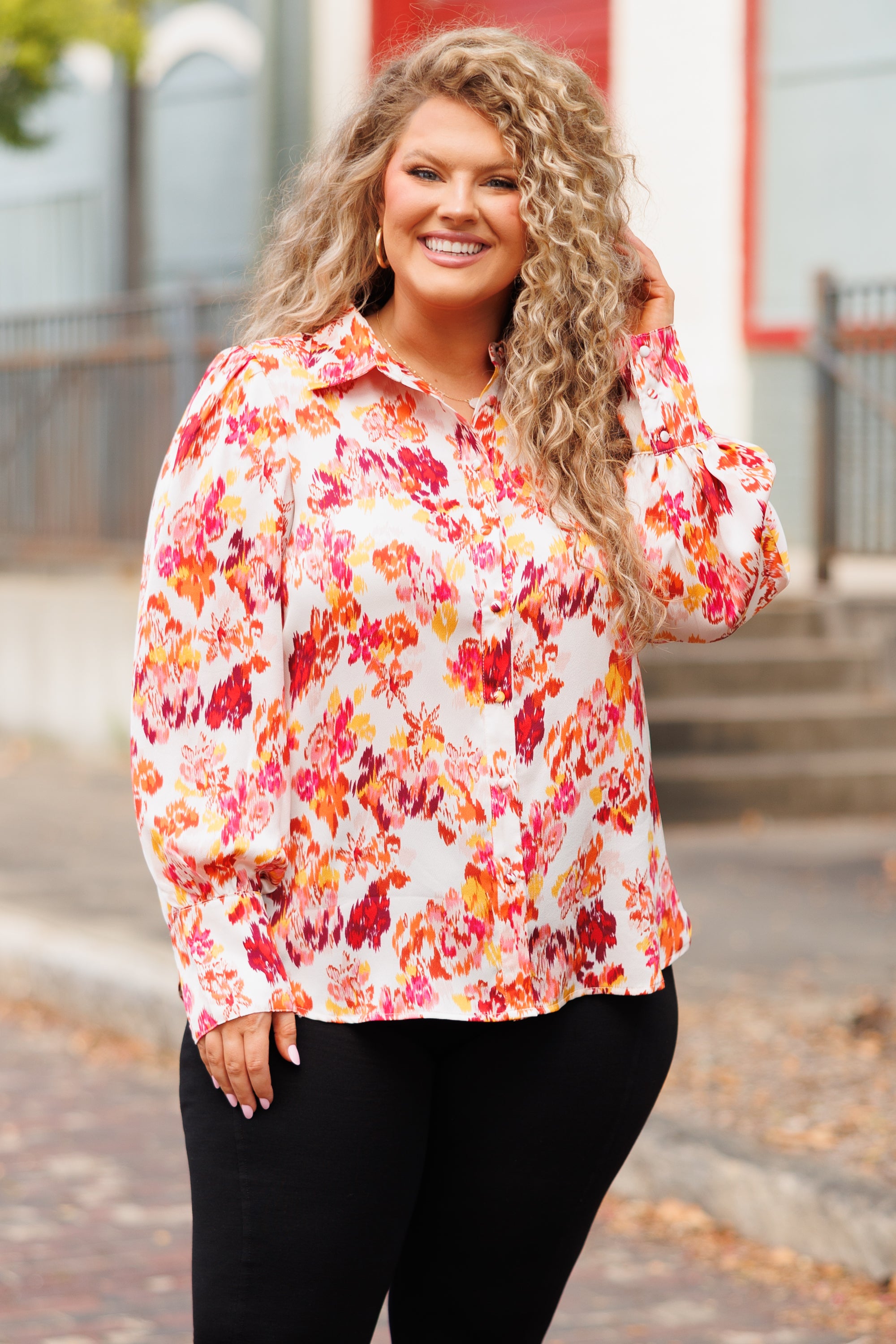 Flowers Of My Dreams Top. Ivory