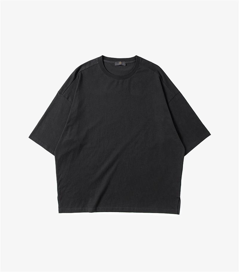 Solid Drop Shoulder Oversized Tee