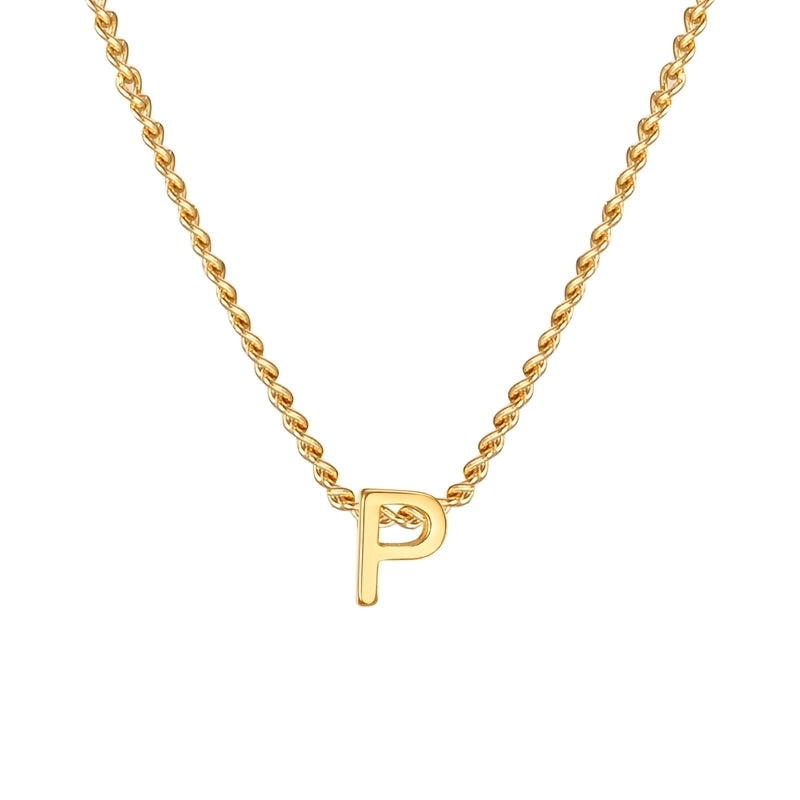 Elegant Letter 201 Stainless Steel 18K Gold Plated Pendant Necklace