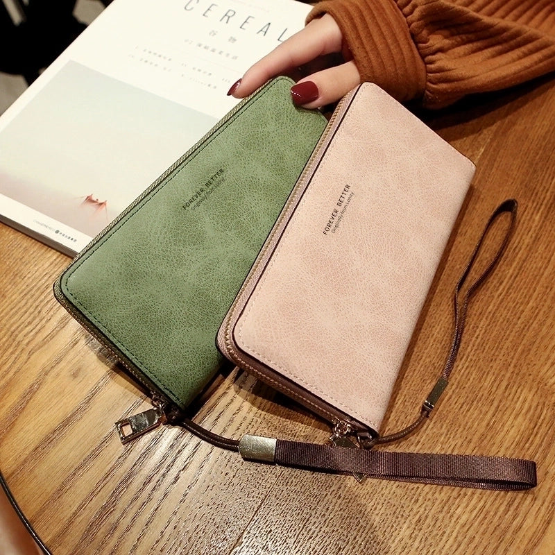 Women's Letter Pu Leather Zipper Wallets