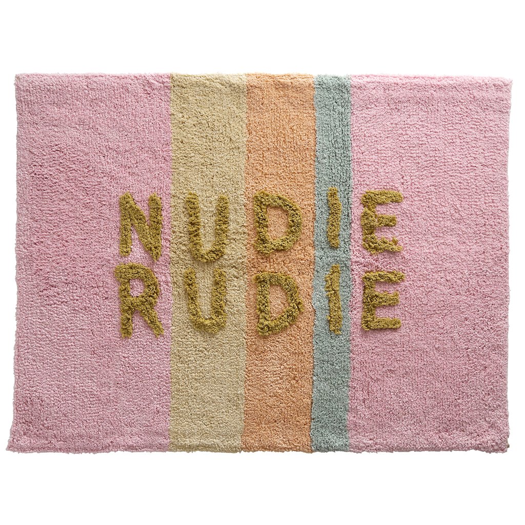 Bath Mat Bubblegum Stripe