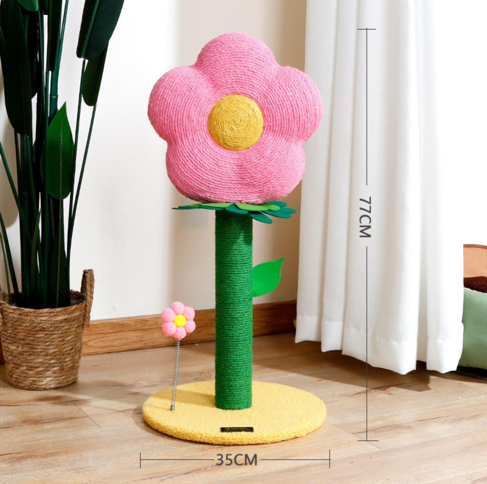 Colourful Flower Style Sisal Cat Scratching Post | Cat Tree