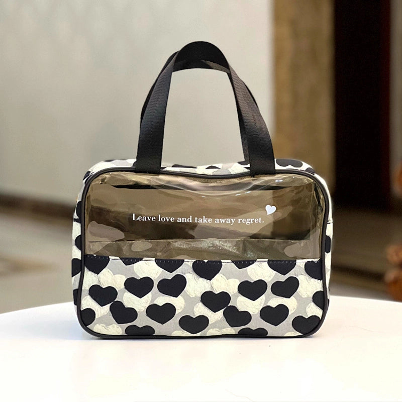 Translucent Portable Waterproof Cosmetic Bag Toiletry Bag Portable Cosmetic Bag Hand Bag For Women