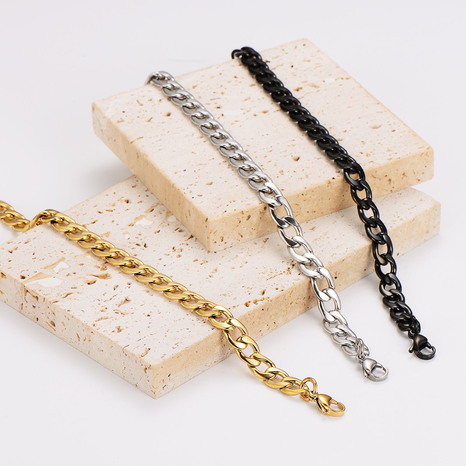 Aml Stainless Steel Hot Sale Nk Men'S Bracelet Personality Stainless Steel Simple Retro Hand Jewelry Men'S Supply