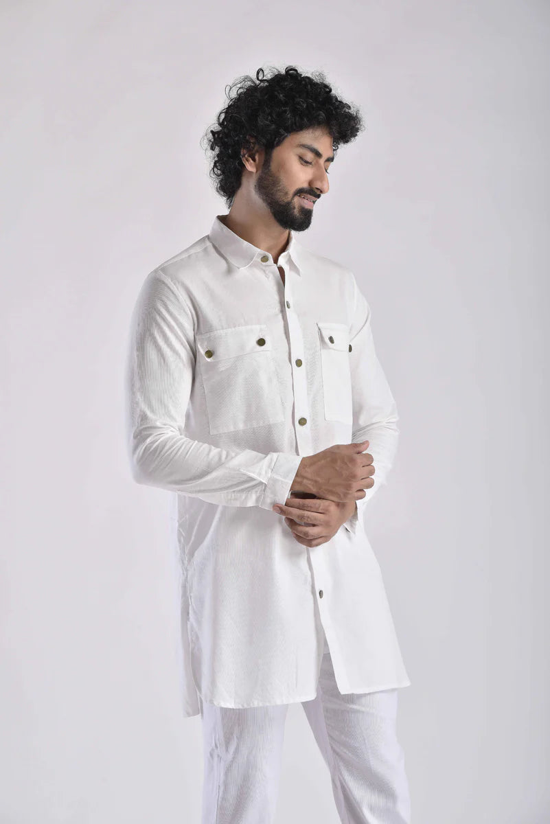 White Pashtooni Kurta