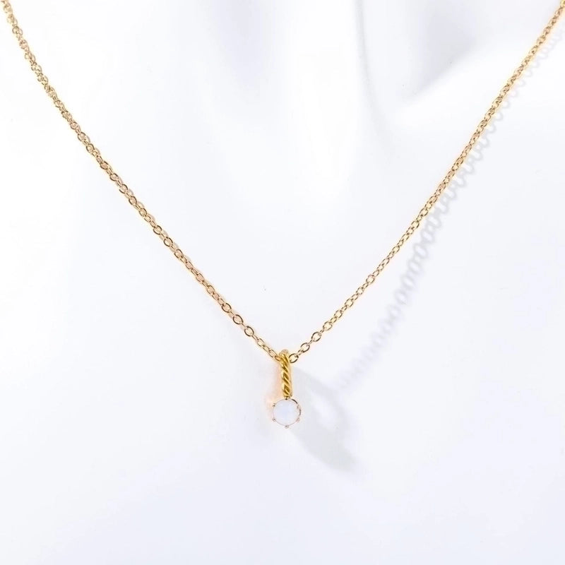 201 Stainless Steel 304 Stainless Steel Titanium Steel Gold Plated Elegant Streetwear Plating Color Block Necklace
