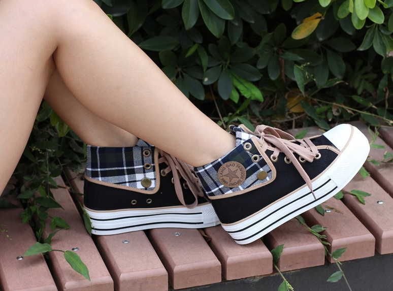 High-top casual canvas shoes KF2298
