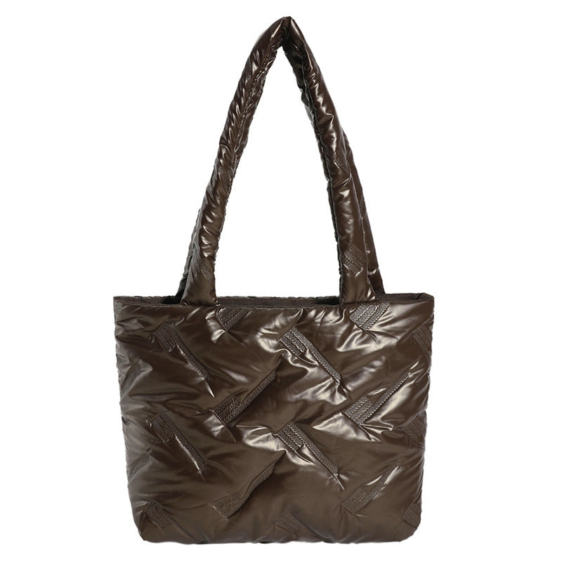 Women's All Seasons Pu Leather Solid Color Streetwear Square Zipper Shoulder Bag