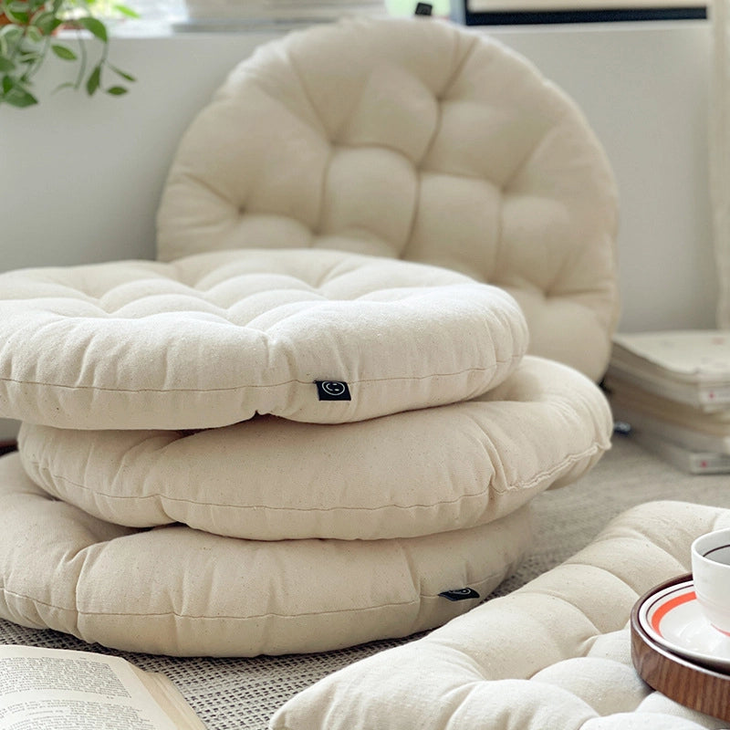 Elegant Minimalist Solid Color Cotton Blend Seat Cushion
