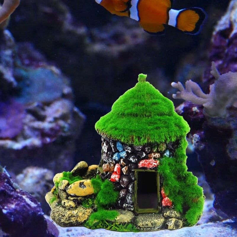 Resin House Betta Cave Ornament For Aquarium