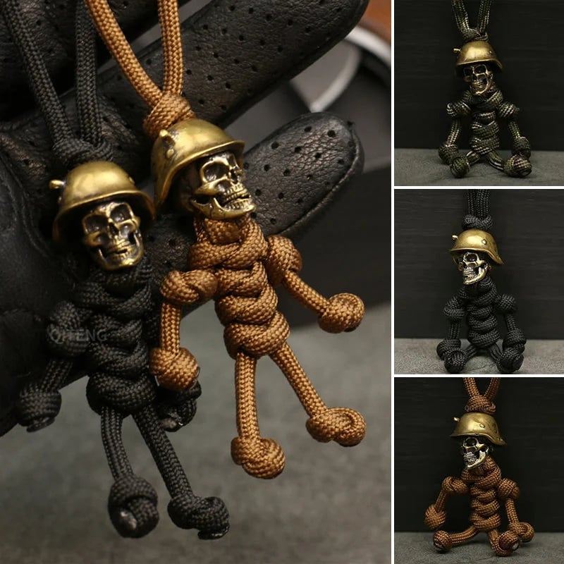 🔥Skeleton Soldier Paracord Keychain