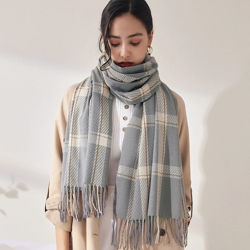 Scarf Women Winter Sweet Warm Scarf Shawl Cashmere Scarf Plaid Scarf Shawl