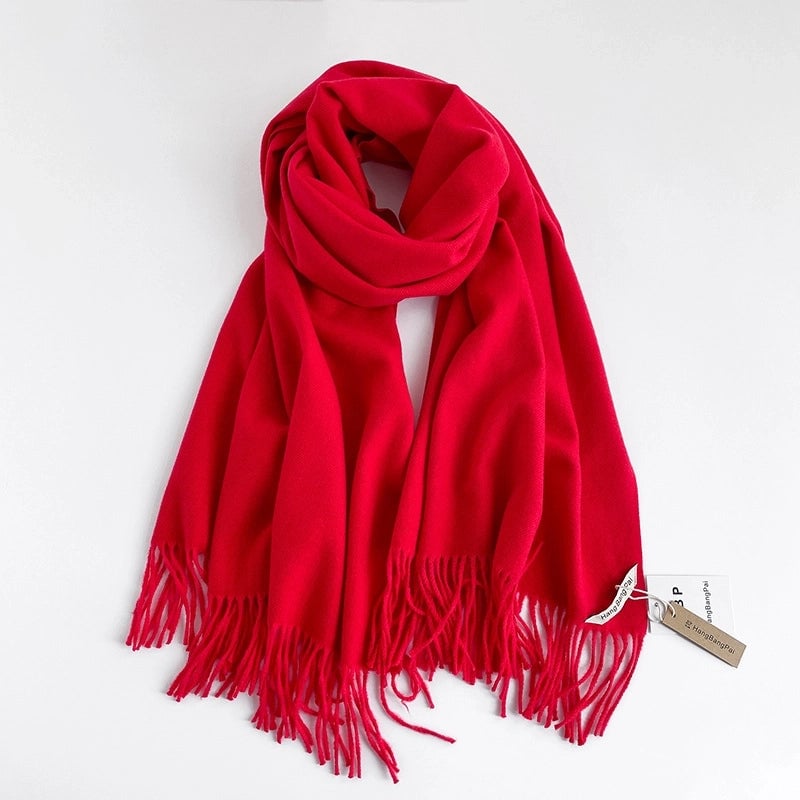 Unisex Casual Basic Solid Color Imitation Cashmere Scarf