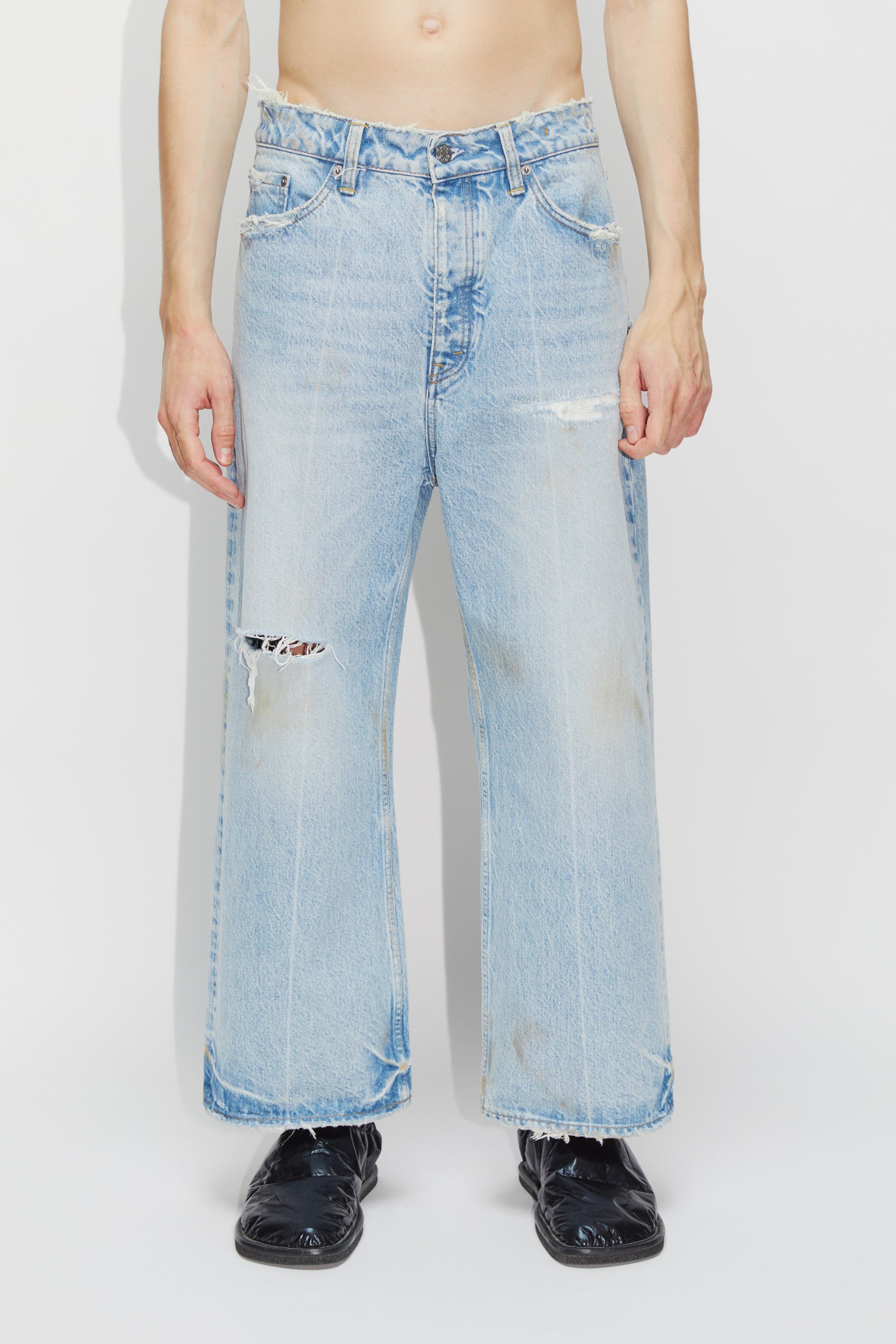 Wide-leg Cropped Jeans