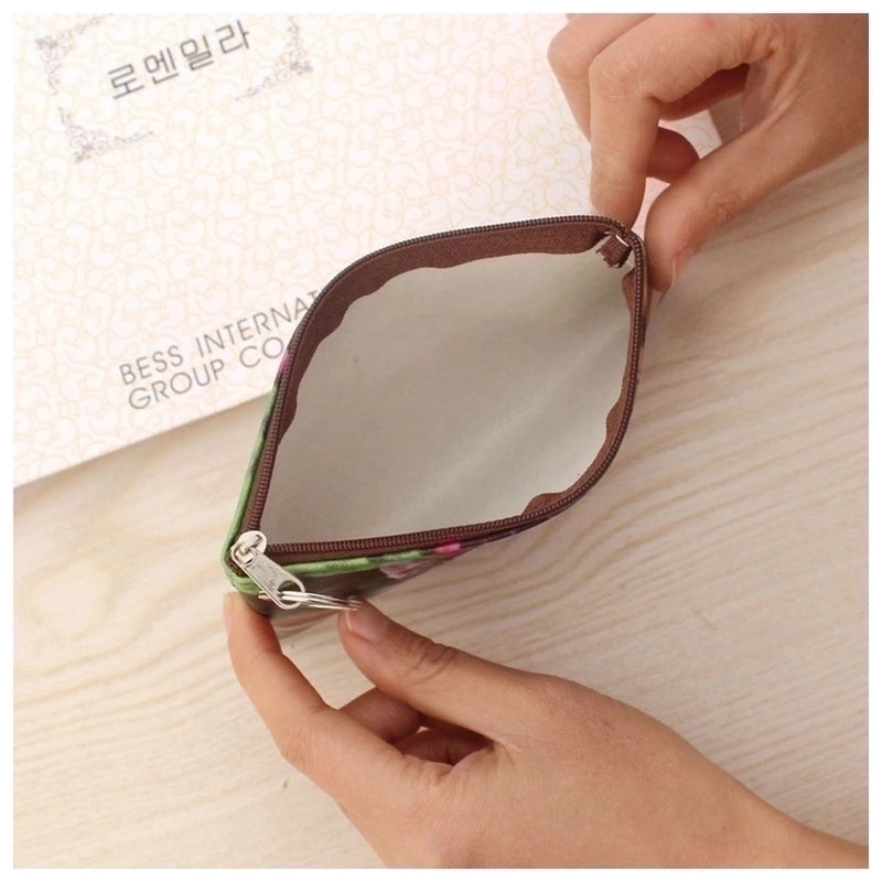 3 Pieces Women's Cat Pu Leather Zipper Coin Purses