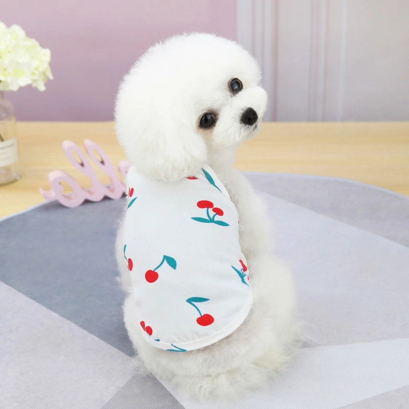 Casual Cotton Cherry Pet Clothing