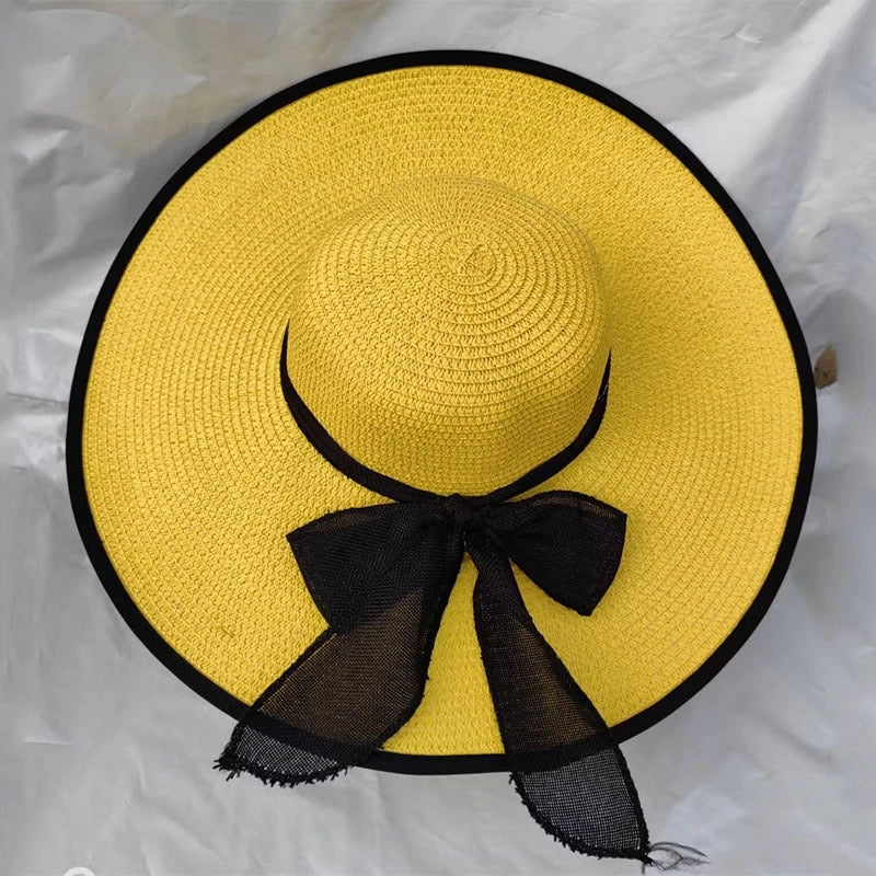 Women's Lady Vacation Bow Knot Big Eaves Sun Hat