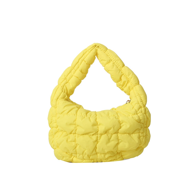 Women's Small Nylon Solid Color Basic Zipper Cloud Shape Bag