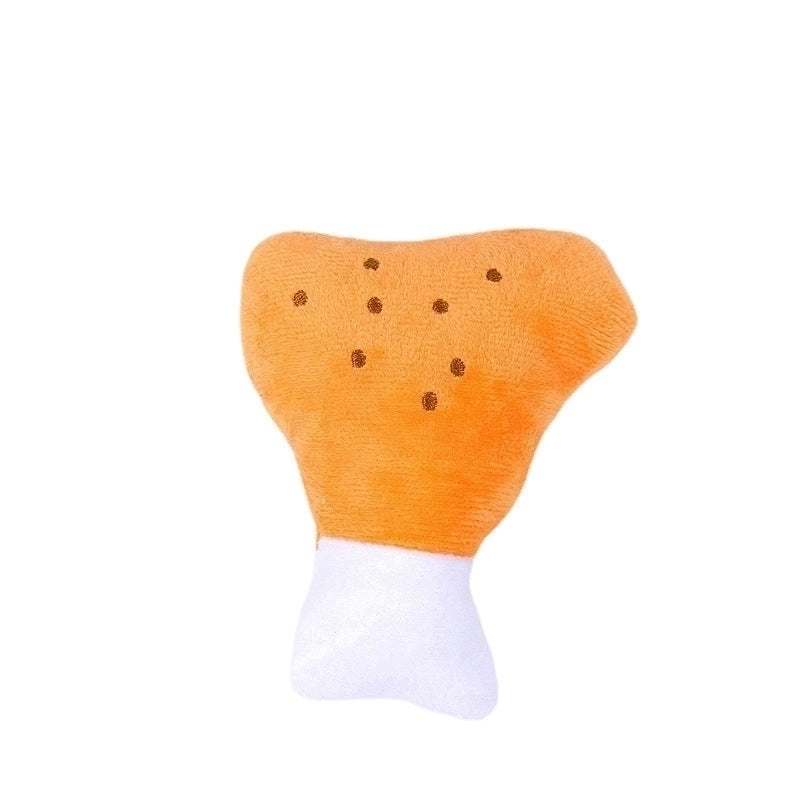 Simple Multi-color Fruit Cartoon Animal Shape Bite Resistant Vocal Pet Toy