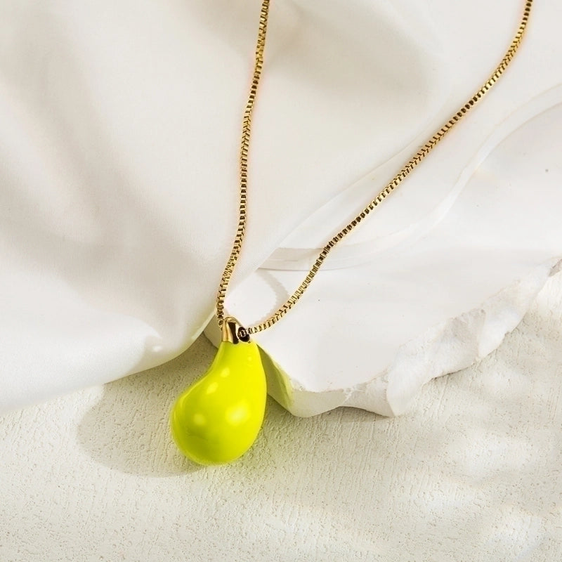 Elegant Minimalist Water Droplets 304 Stainless Steel Plating Stainless Steel Necklaces