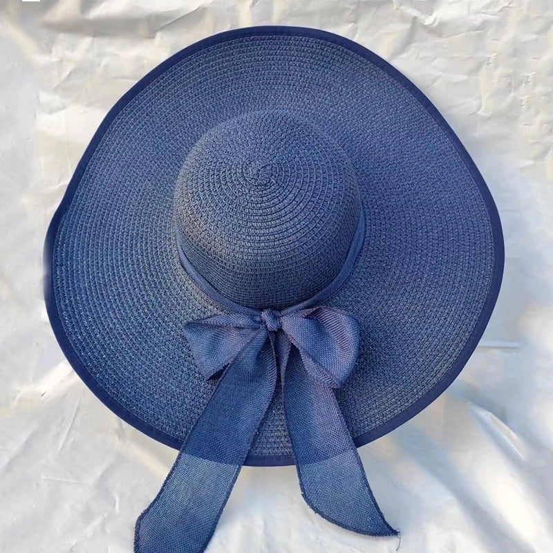 Women's Lady Vacation Bow Knot Big Eaves Sun Hat