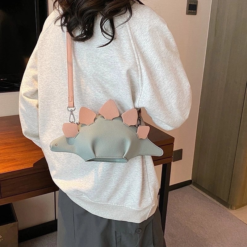 Women's Pu Leather Cartoon Streetwear Sewing Thread Zipper Shoulder Bag Crossbody Bag