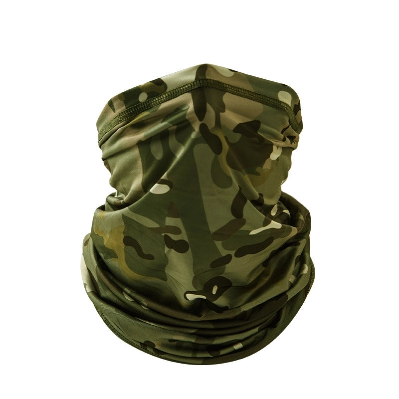 Unisex Basic Minimalist Solid Color Camouflage Spandex Cycling Mask 1 Piece